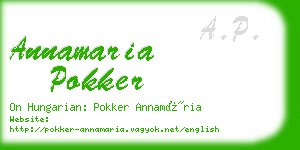 annamaria pokker business card